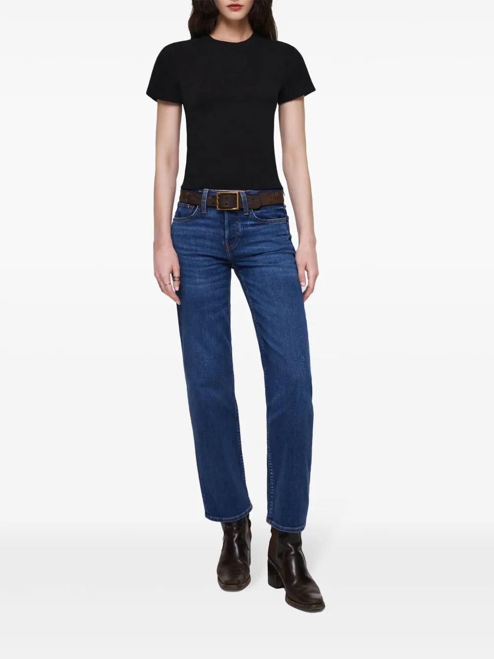 RE/DONE Mid Rise Stove Pipe jeans - Blauw