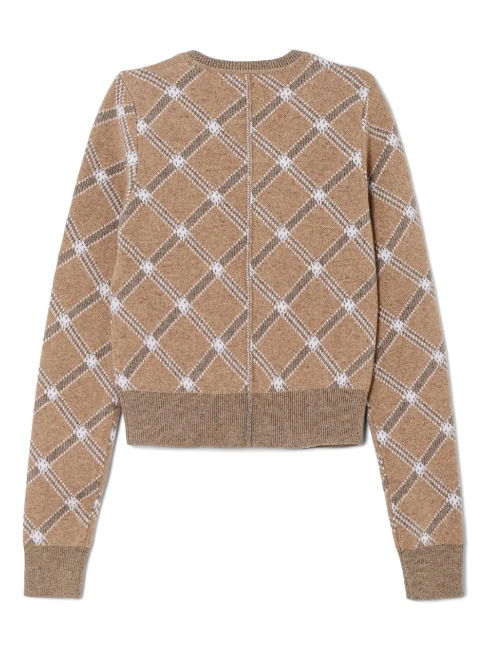 RE DONE Cropped vest met tartan ruit Beige