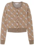 RE/DONE tartan cropped cardigan - Neutrals