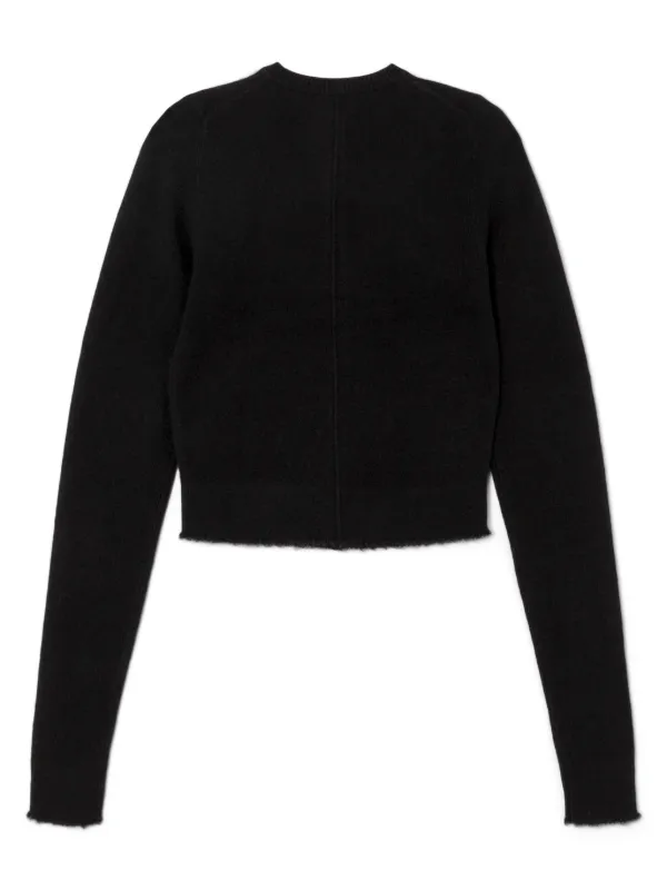 Crew neck black cardigan deals