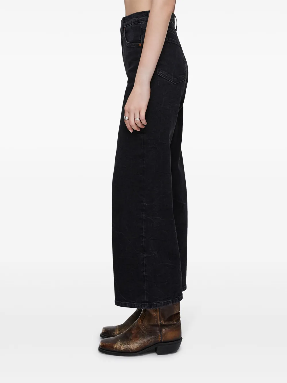 RE DONE Cropped jeans Zwart