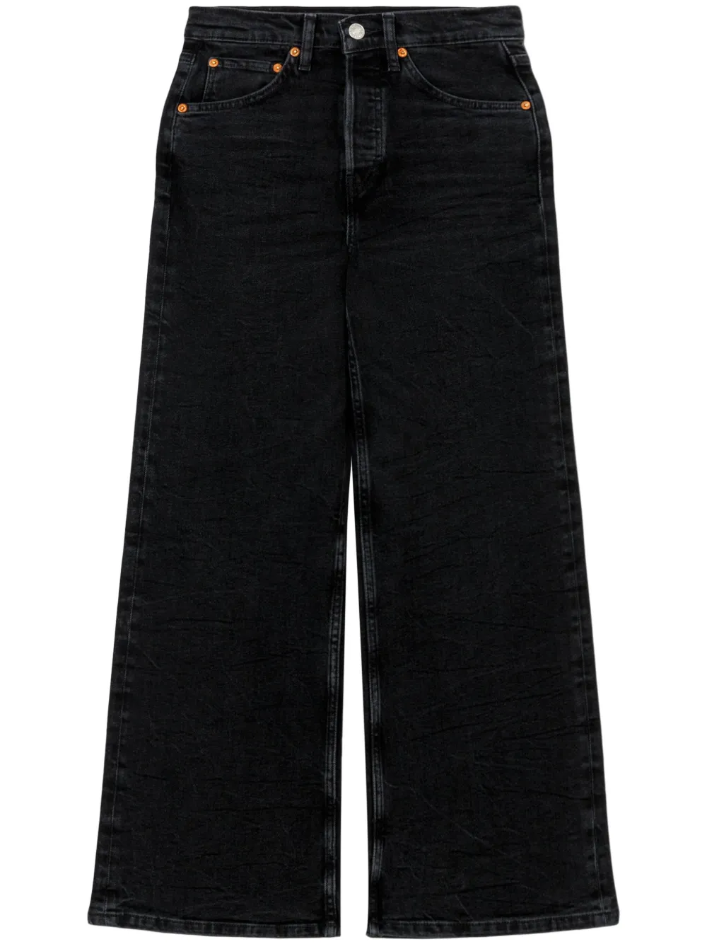 RE DONE Cropped jeans Zwart