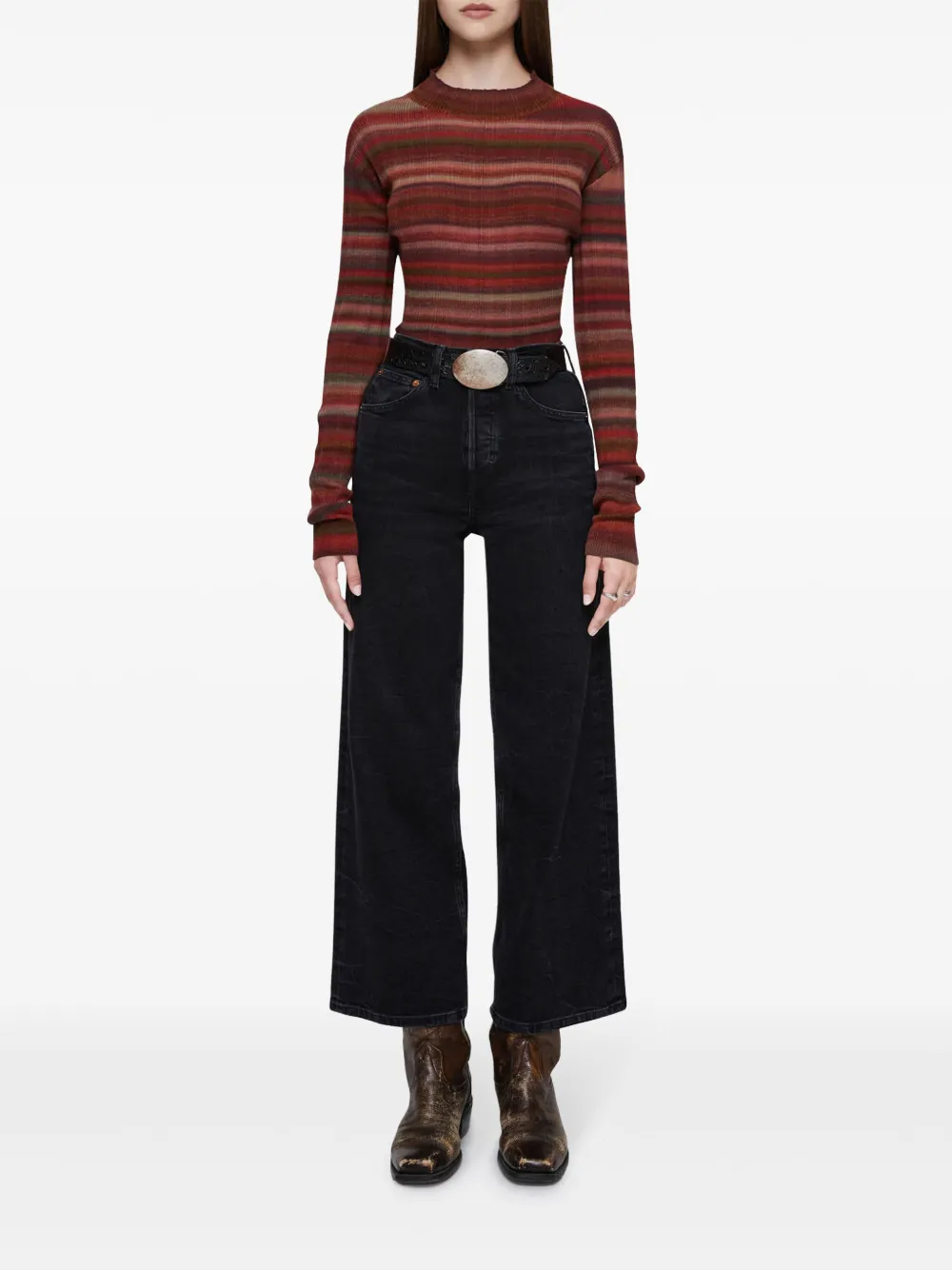 RE/DONE Cropped jeans - Zwart