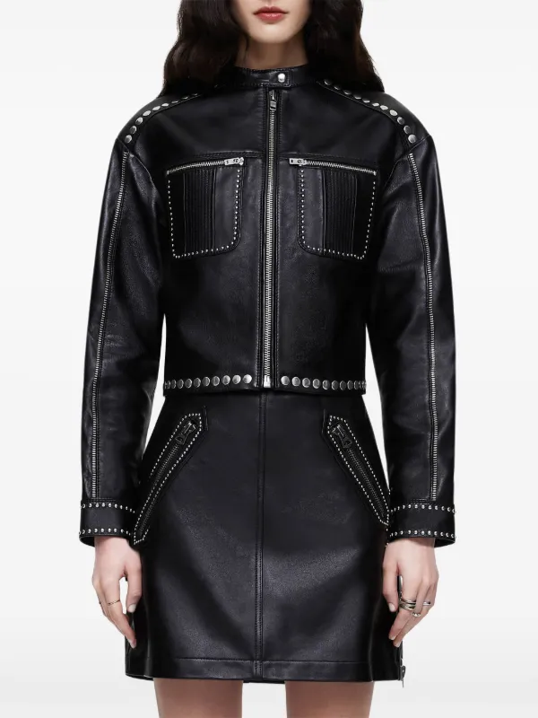 Embellished biker jacket clearance