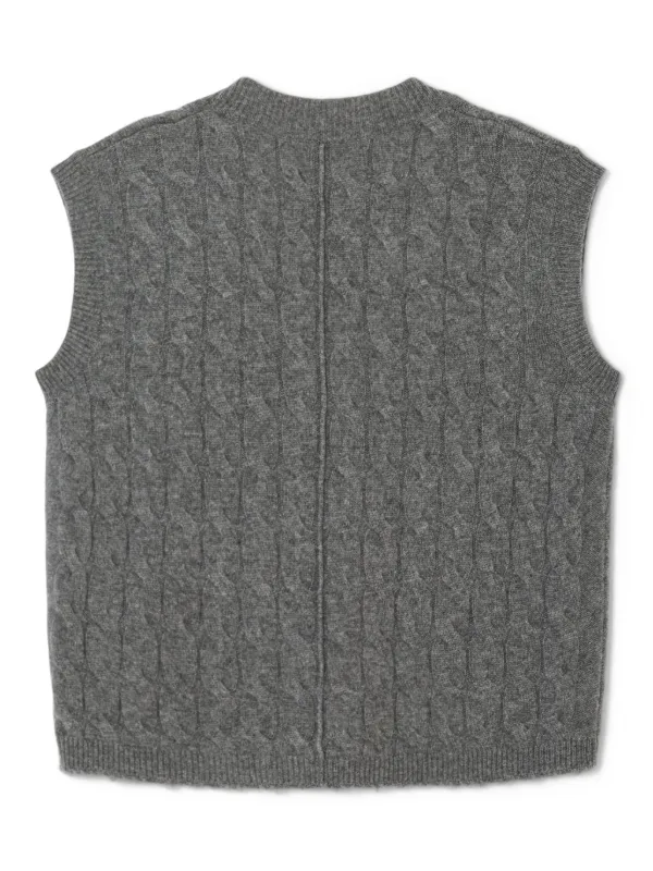 RE/DONE cable-knit Cashmere Vest | Grey | FARFETCH