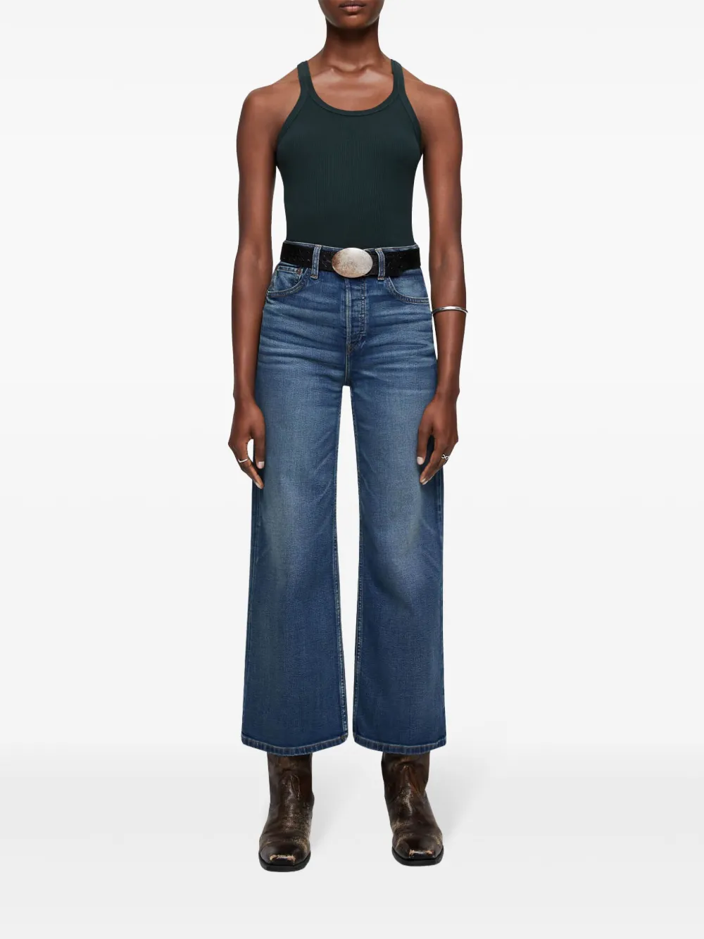 RE/DONE x Hanes ribbed tank top - Groen