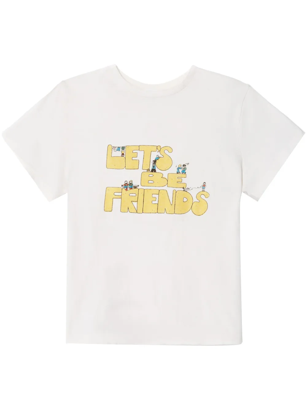 RE DONE Katoenen T-shirt met grafische print Wit