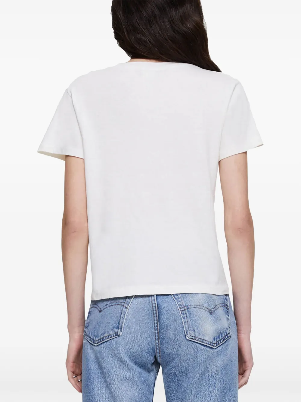 RE DONE Katoenen T-shirt met grafische print Wit