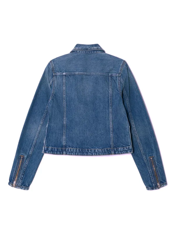 RE DONE Chamarra De Mezclilla Con Cierre Azul FARFETCH CL