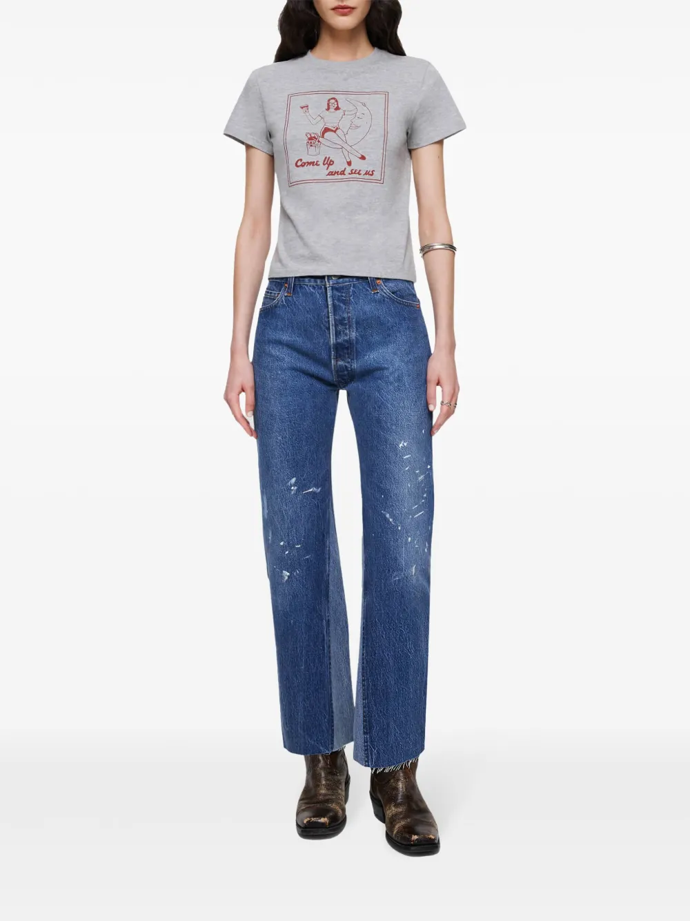 RE/DONE Come Up T-shirt - Grijs