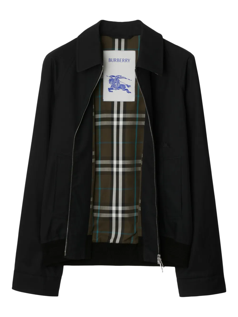 Burberry Cotton Gabardine Chester Harrington Jacket In Black