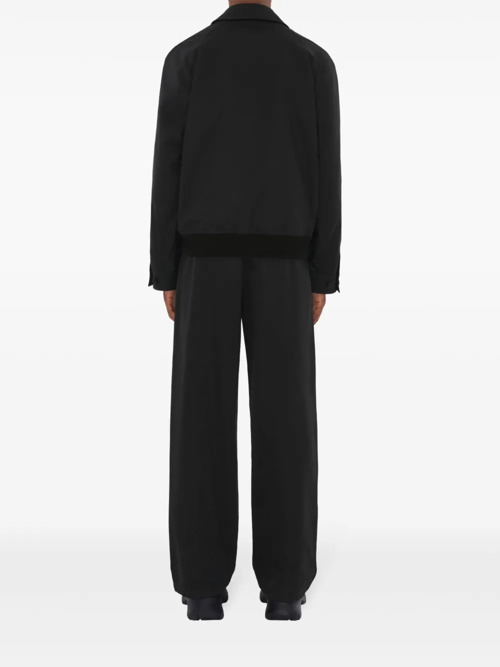 Burberry Cotton Gabardine Chester Harrington Jacket In Black