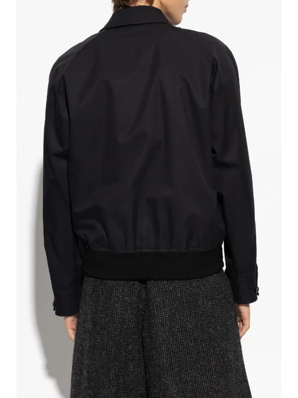 Gabardine Harrington Jacket in Black - Men, Cotton