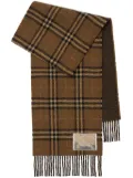 Burberry reversible check cashmere-wool scarf - Brown