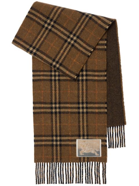 Burberry reversible check cashmere-wool scarf Women