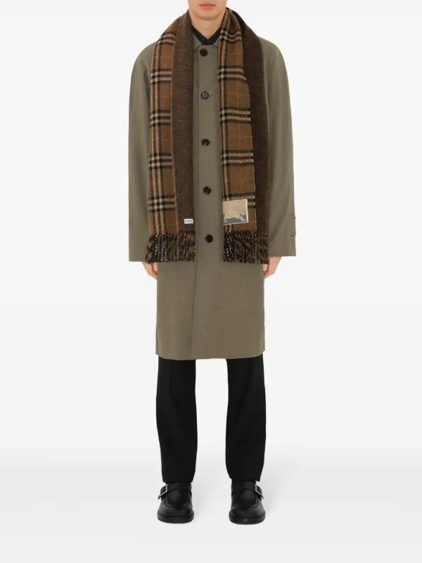 Burberry Reversible Check cashmere-wool Scarf Brown FARFETCH GE