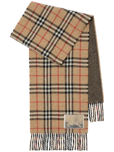 Burberry reversible checked cashmere scarf Men