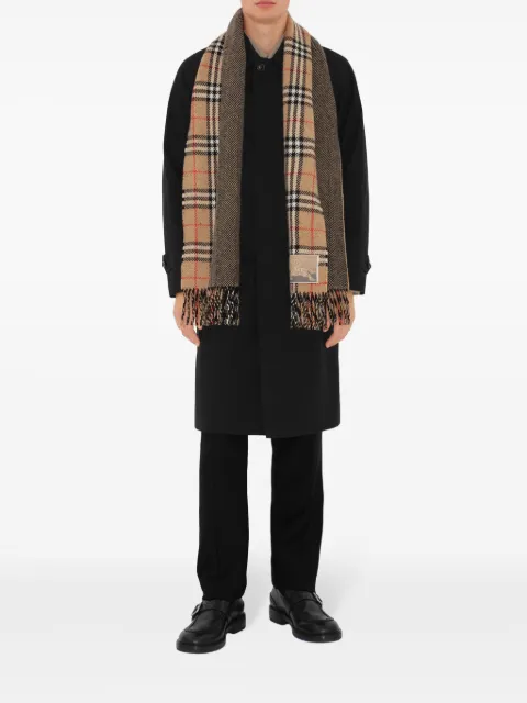 Burberry reversible checked cashmere scarf 8099014 - 2