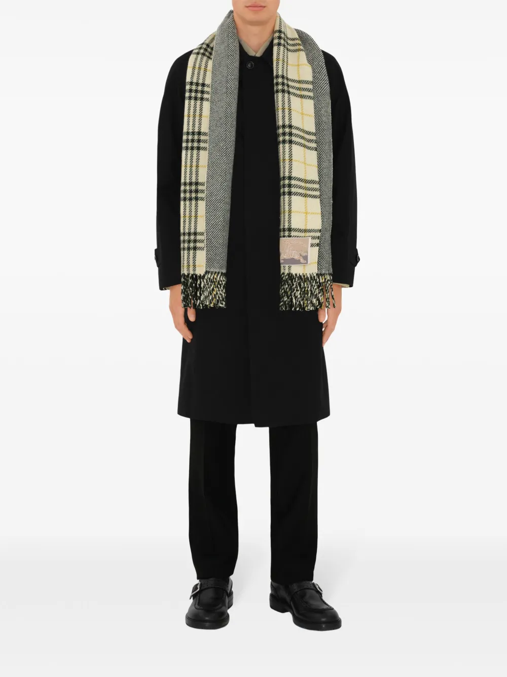 Burberry Omkeerbare geruite sjaal Beige