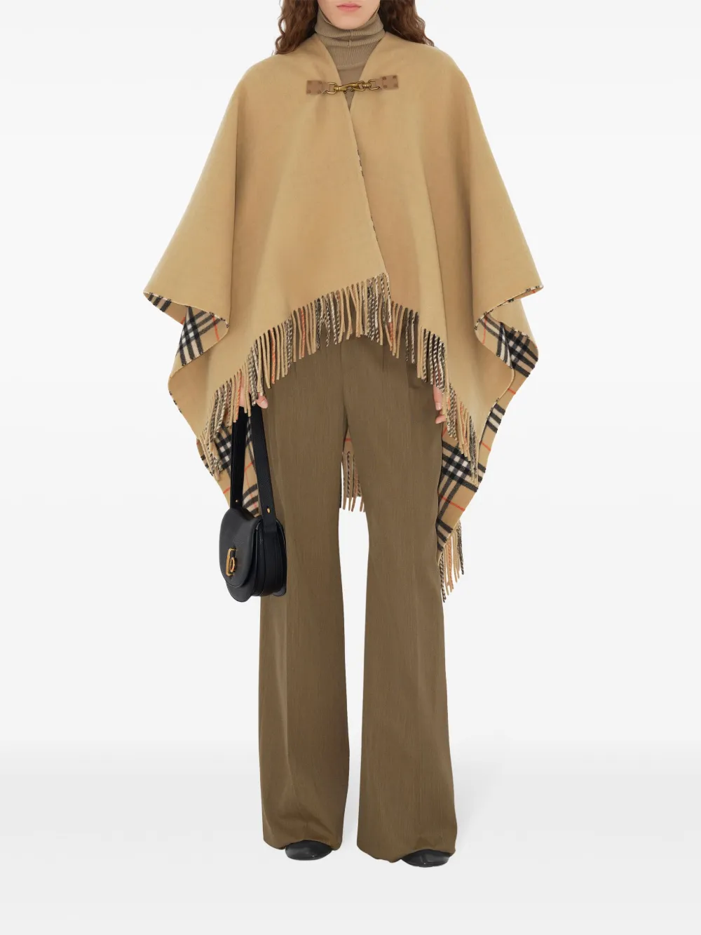 Burberry check-pattern wool cape | Capes | Image 2