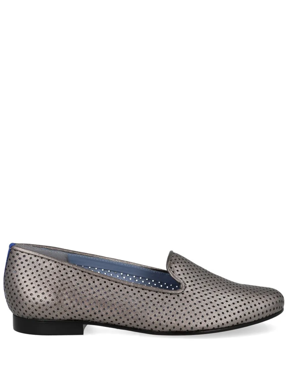 Blue Bird Shoes Geperforeerde leren loafers Grijs