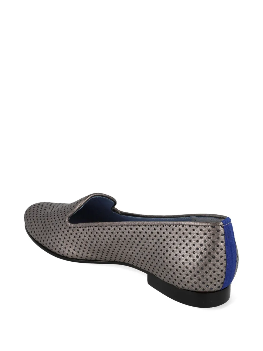 Blue Bird Shoes perforated leather loafers Grey