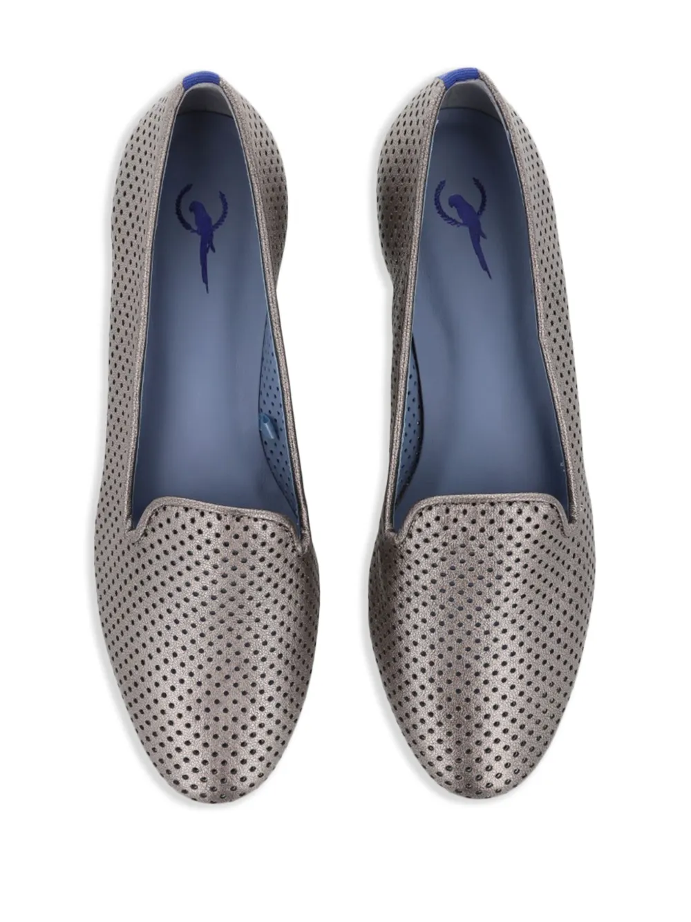 Blue Bird Shoes perforated leather loafers Grey