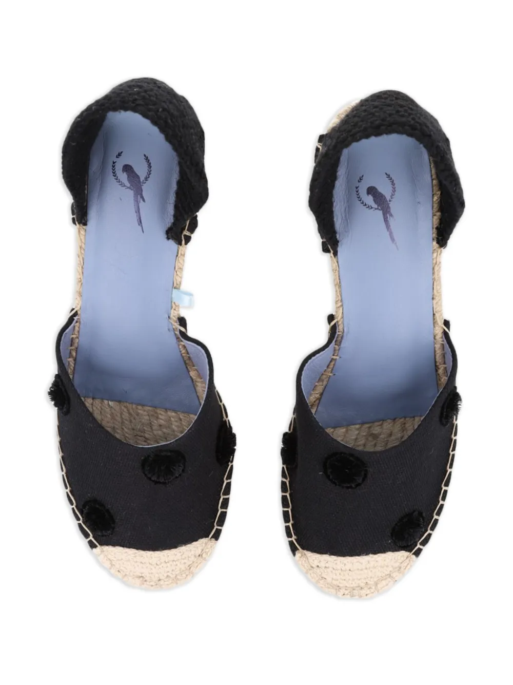 Blue Bird Shoes Anabela espadrilles Black