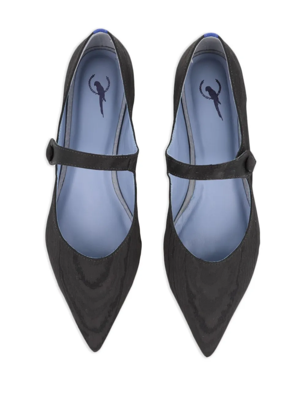 Blue Bird Shoes Ballerina's met jacquard Zwart