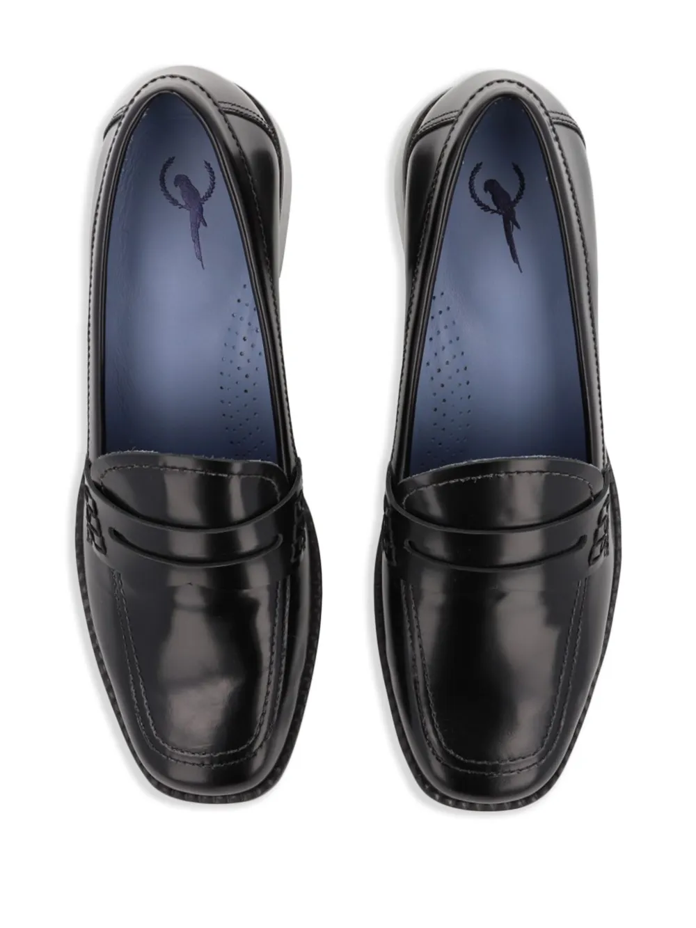 Blue Bird Shoes Leren loafers Zwart
