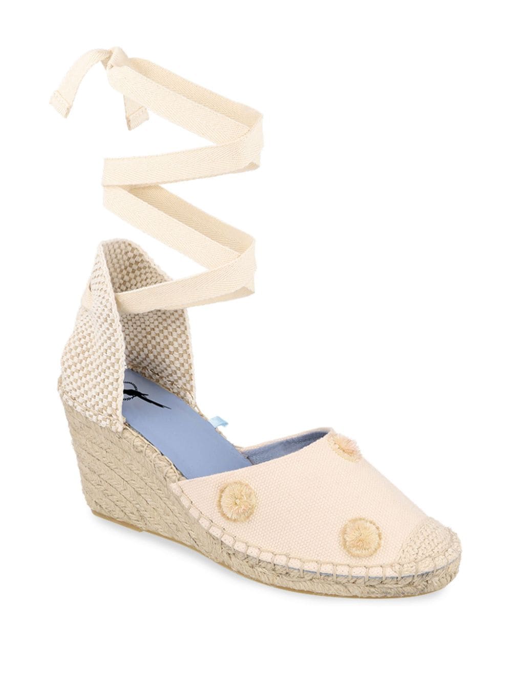 Blue Bird Shoes Espadrilles verfraaid met pompon - Wit