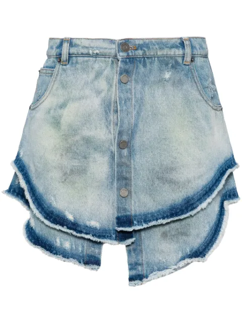 EGONlab. layered denim skirt