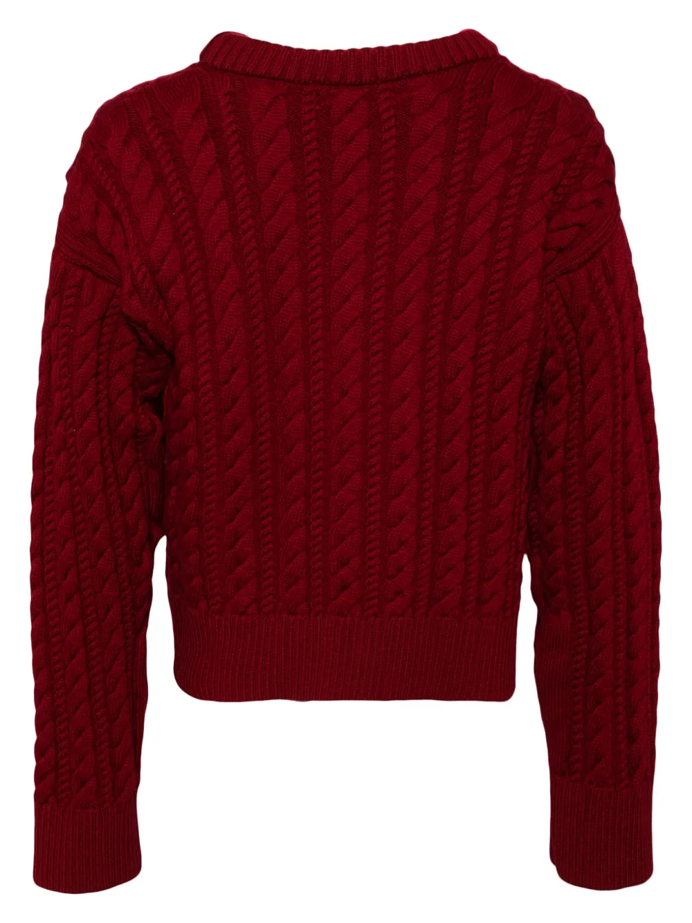 EGONlab. Trui met grafische print en ronde hals - Rood