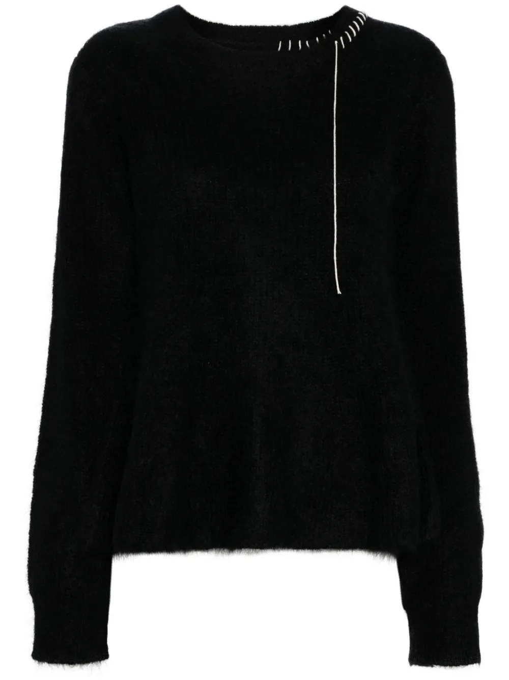 Yohji Yamamoto Maglione con ricamo | nero | Image 1