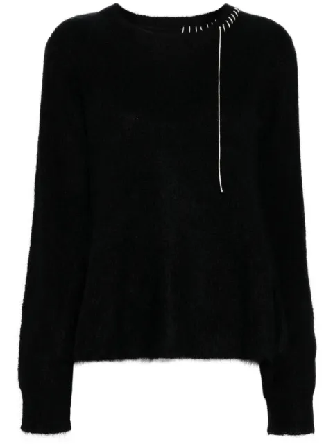 Yohji Yamamoto embroidered long-sleeved jumper