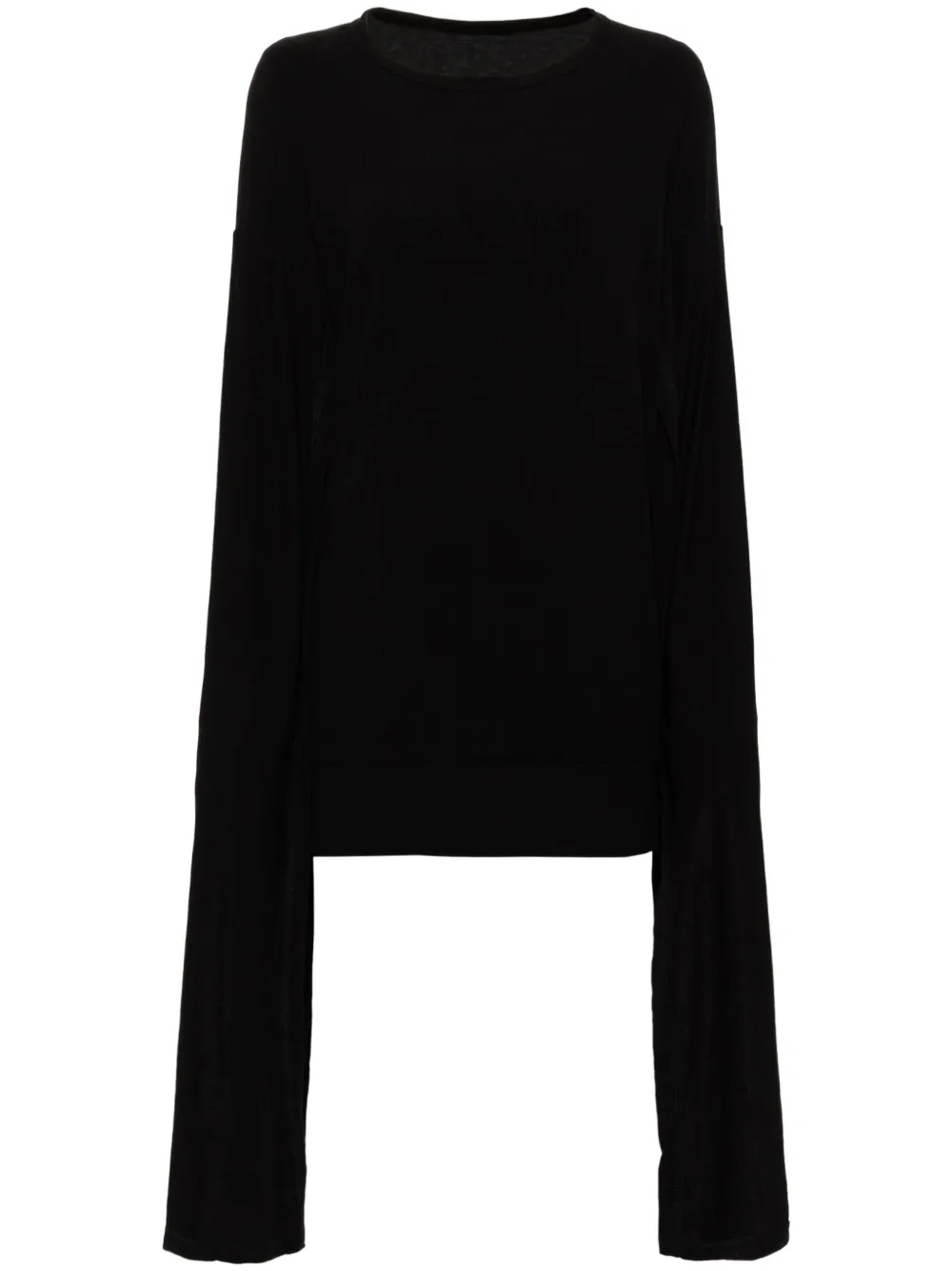 Yohji Yamamoto layered hanging sleeves top | Black | Image 1