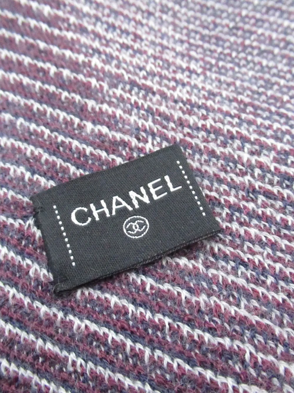 Affordable CHANEL 1986-1988 logo-jacquard scarf Women