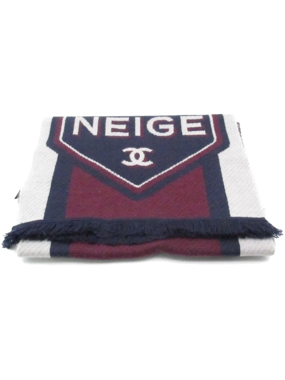 Affordable CHANEL 1986-1988 logo-jacquard scarf Women