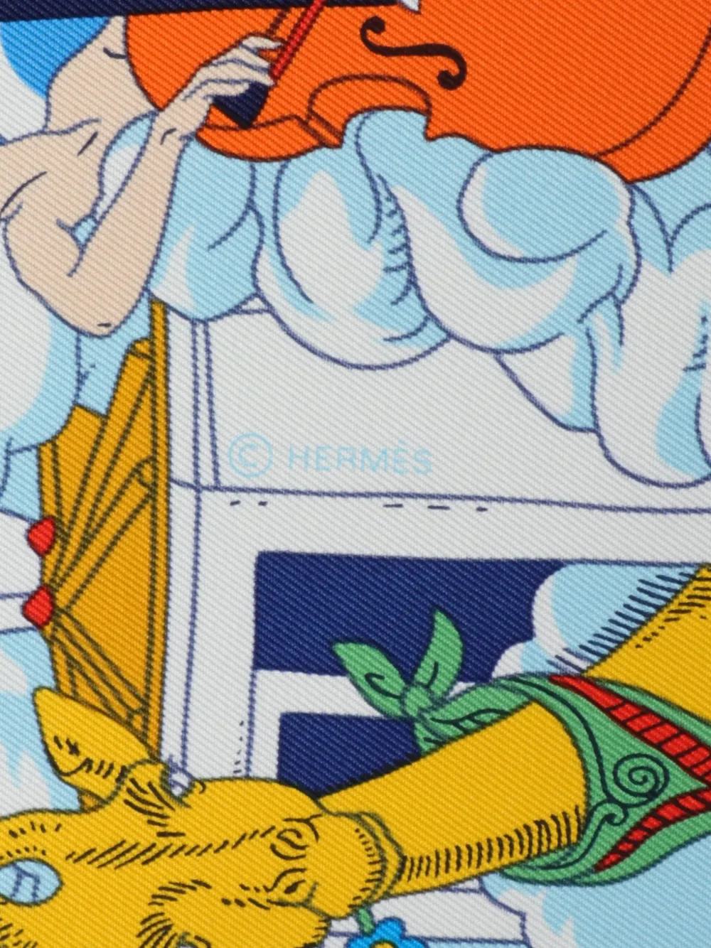 Hermès Pre-Owned 2020s Sur Mon Nuage scarf - Blauw