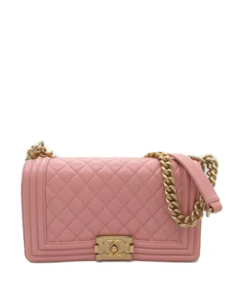 CHANEL Pre Owned 2018 Medium Boy Chanel Shoulder Bag Pink FARFETCH AZ