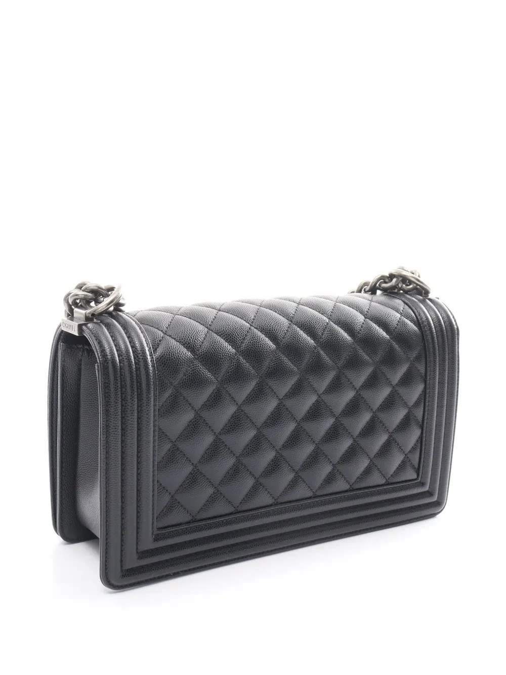 CHANEL Pre-Owned 2000 Boy Matelassé schoudertas met kettinghengsel - Zwart