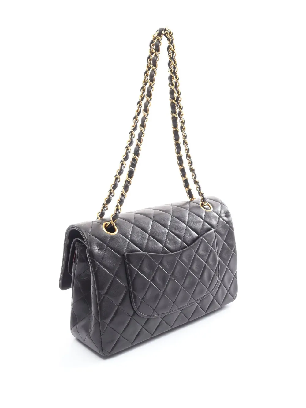 CHANEL Pre-Owned 1994-1996 Matelassé schoudertas met kettinghengsel - Zwart