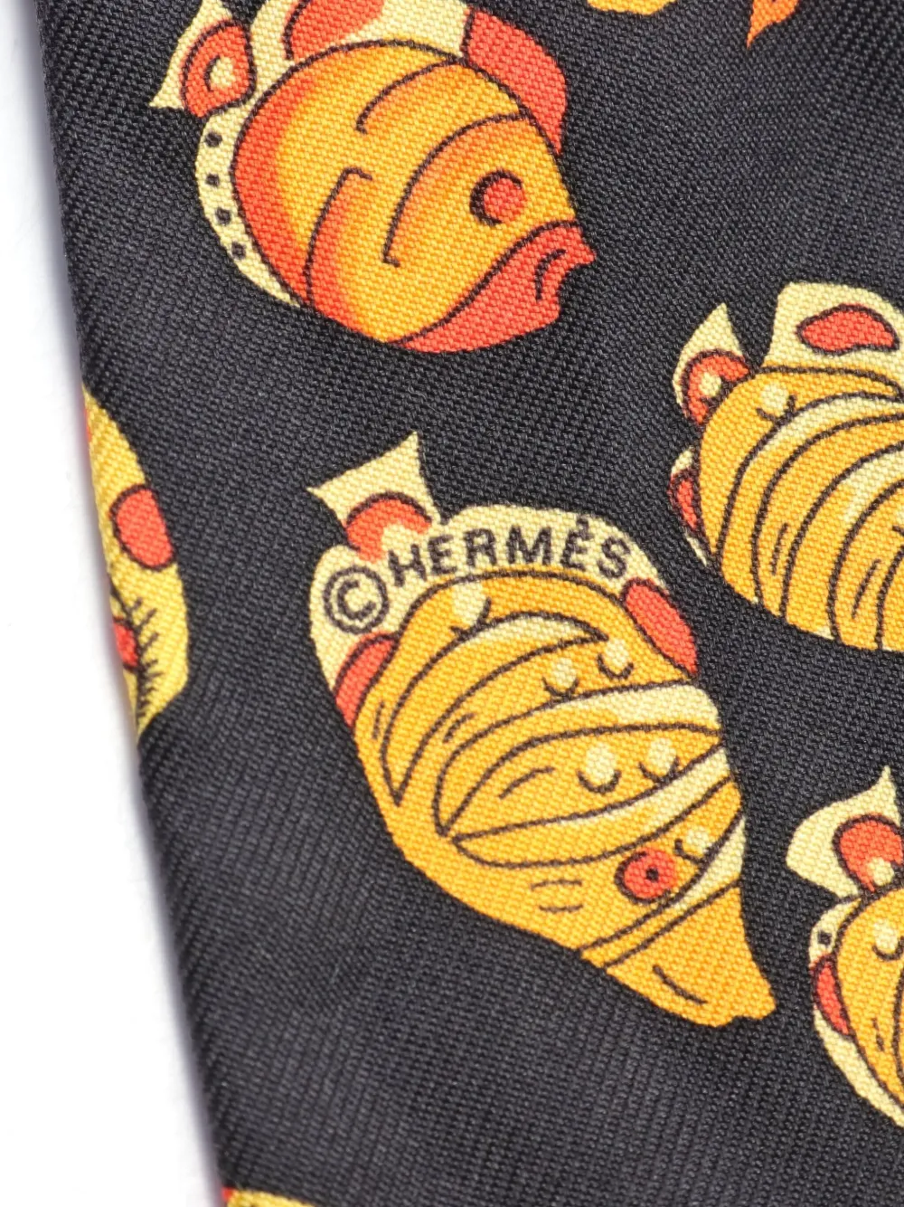 Hermès Pre-Owned 2010s Rencontre Océane Twilly scarf - Black, orange, yellow