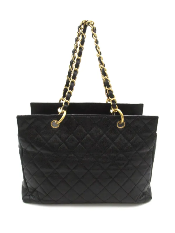 CHANEL Pre Owned 2000 2002 Grand Shopping Tote Bag Black FARFETCH AU