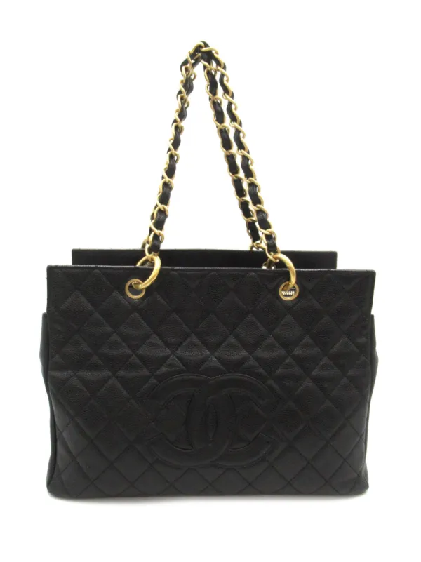 CHANEL Pre Owned Sac Cabas Grand Shopping 2000 2002 Noir FARFETCH MA