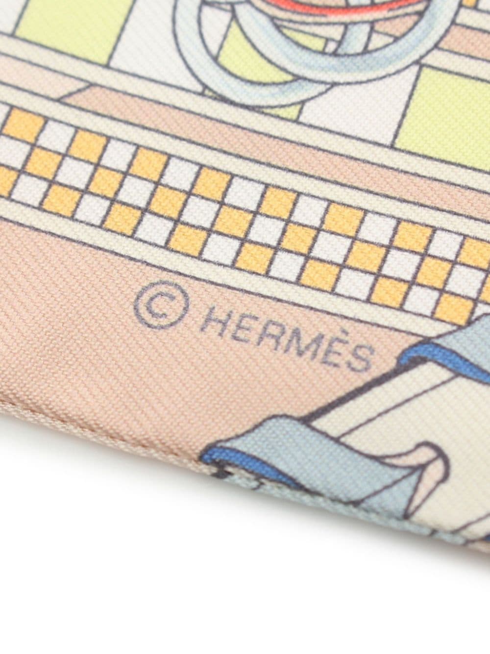 Hermès Pre-Owned 2020s Brides Et Gris-Gris twill sjaal - Roze