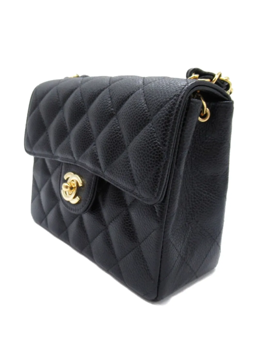 CHANEL Pre-Owned 2004-2005 Matelassé mini schoudertas met ketting - Zwart