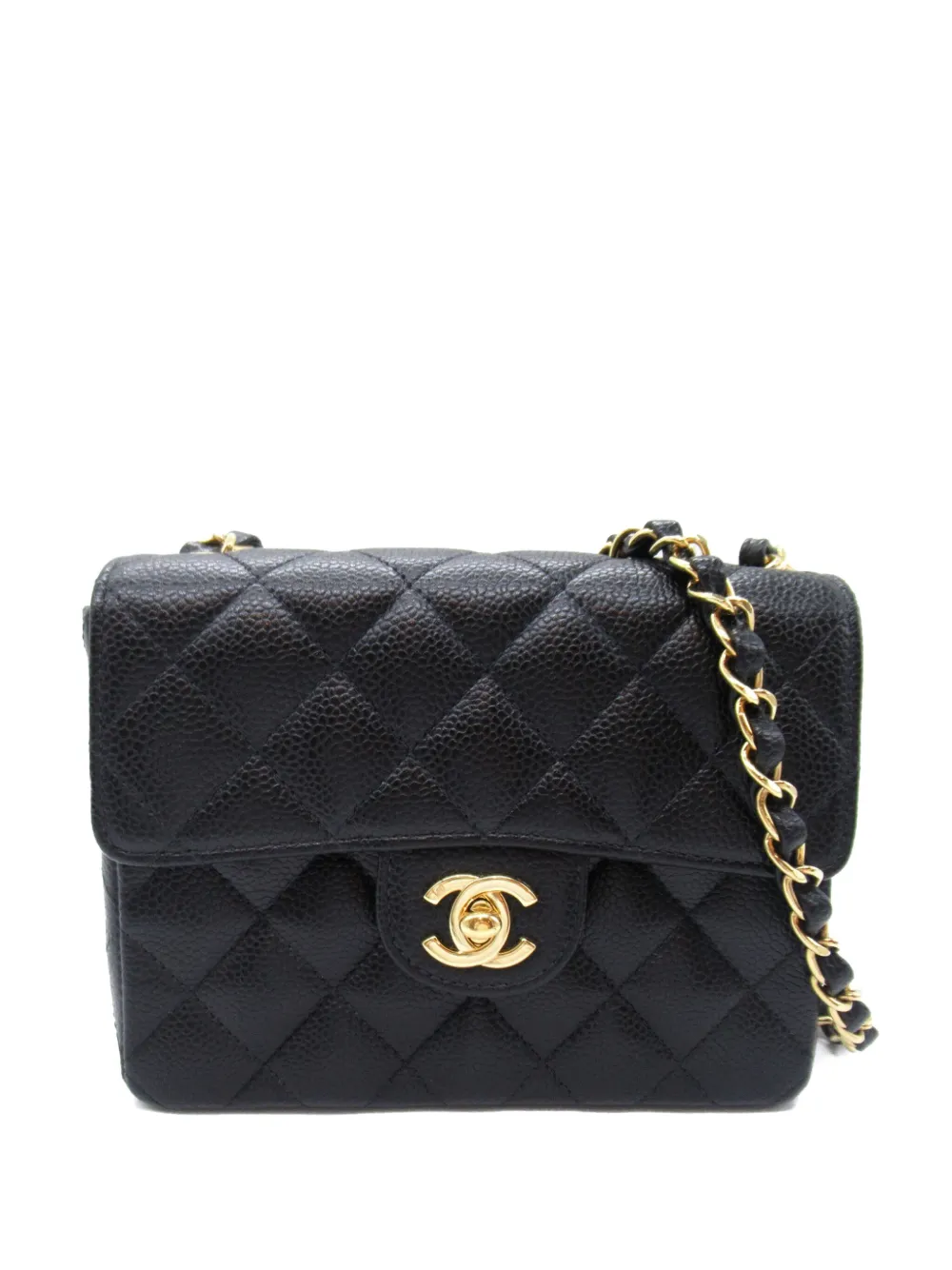 CHANEL Pre Owned 2004 2005 Mini Matelasse Chain Shoulder Bag Black FARFETCH