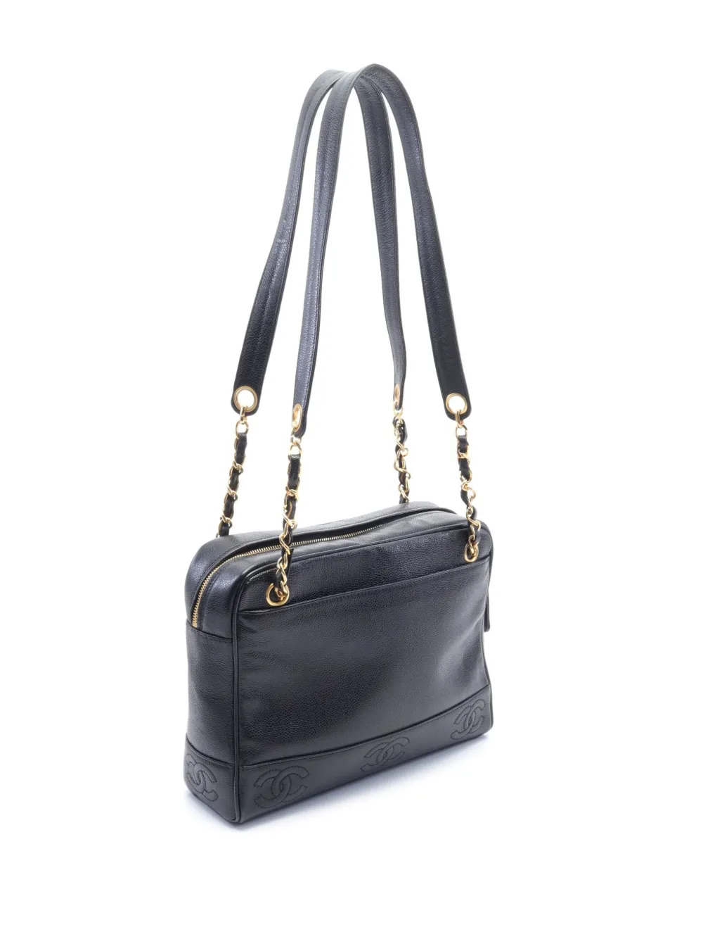 CHANEL Pre-Owned 1996-1997 Triple CC schoudertas - Zwart