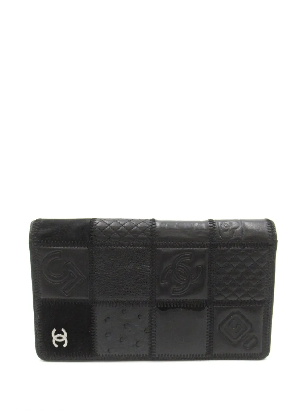 CHANEL Pre-Owned 2006-2008 Icon line wallet - Zwart